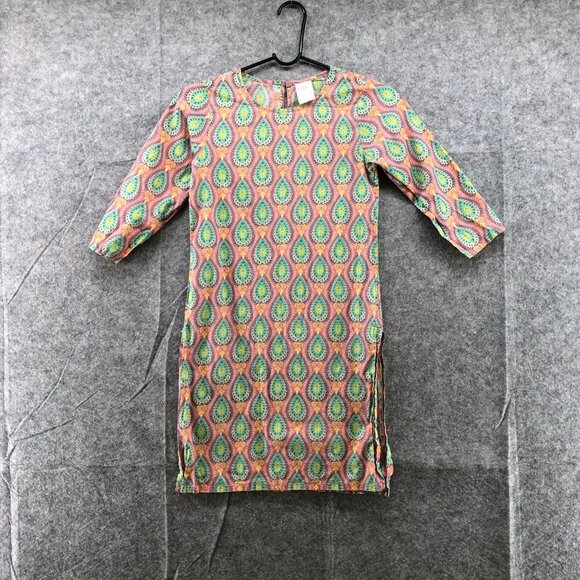 Max Girls 11-12 Years Kaftan Dress Cotton boho Print Multicolor Summer Long - Picture 9 of 12